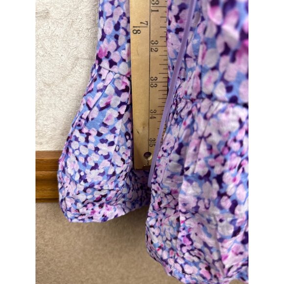 Wildfox Cutout Coco Women's Dress Purple Floral Mini Open Back Size Large NWOT - Picture 9 of 12